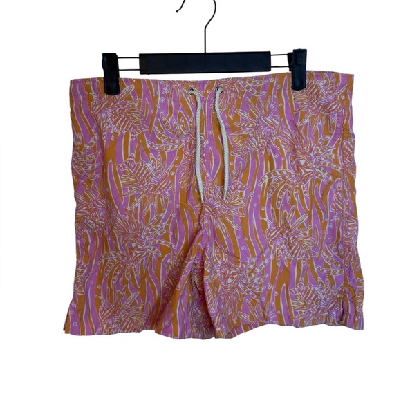 Lilly Pulitzer Via Palm Beach Boy’s Fish Patterned Swim Trunks - Picture 1 of 5